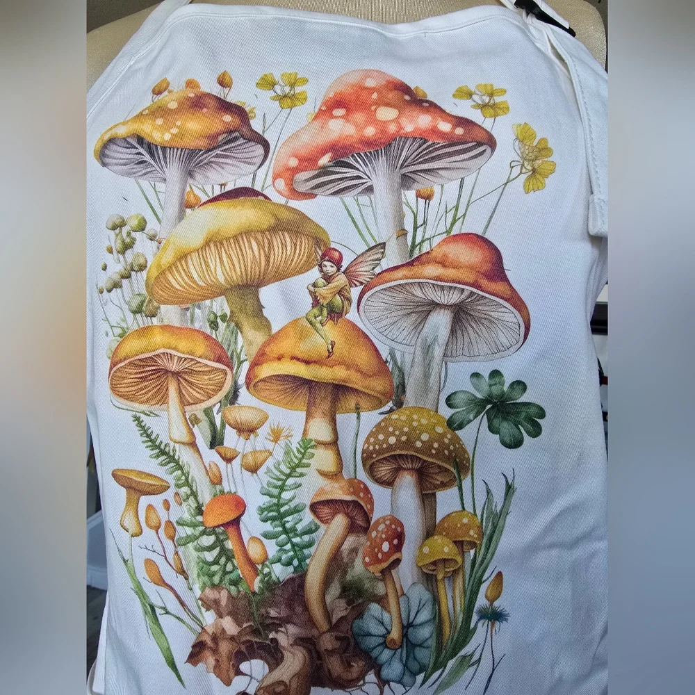 Avery Lane Gifts Mushroom Fairycore Apron And Tea Towel Set Of 2 New With‎ Tags